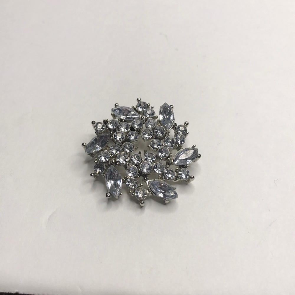 Silver stone Brooch